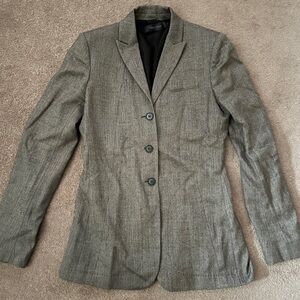 Calvin Klein Brown Herringbone Women's Suit Jacket